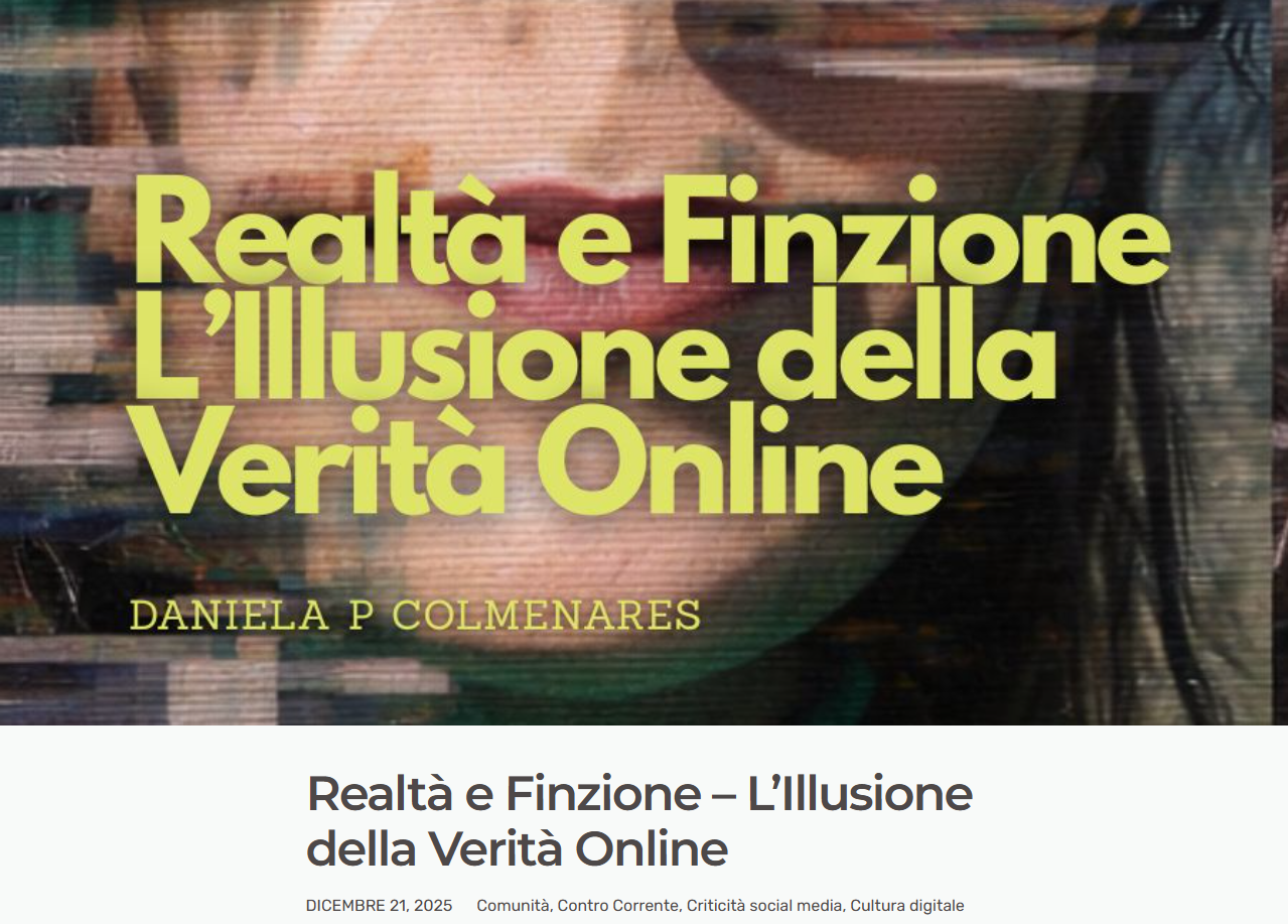 Screenshot dell'articolo su danielacolmenares.it